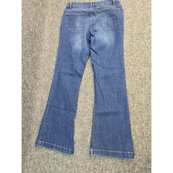 Venus Blue Jeans Size 8 Medium Wash Boot Cut Mid Rise - Picture 6 of 6